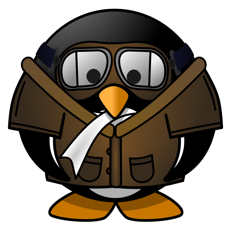 Clipart - Pilot Penguin