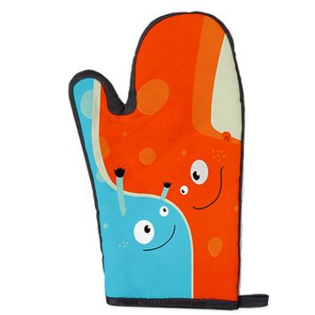 Hugging Cute Cartoon Characters Oven Mitt from CafePress