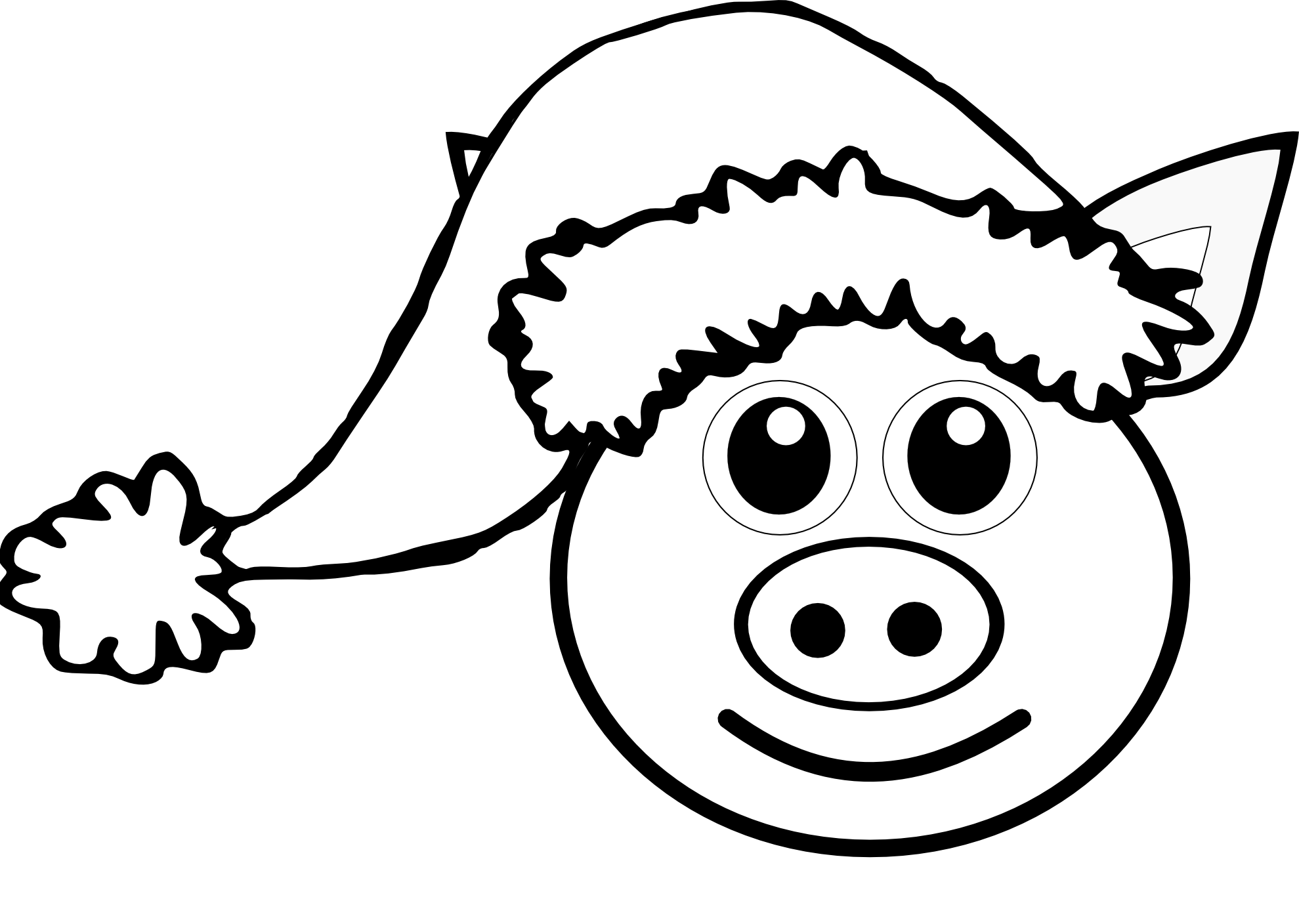 clipartist.net » Clip Art » palomaironique pig face cartoon pink ...
