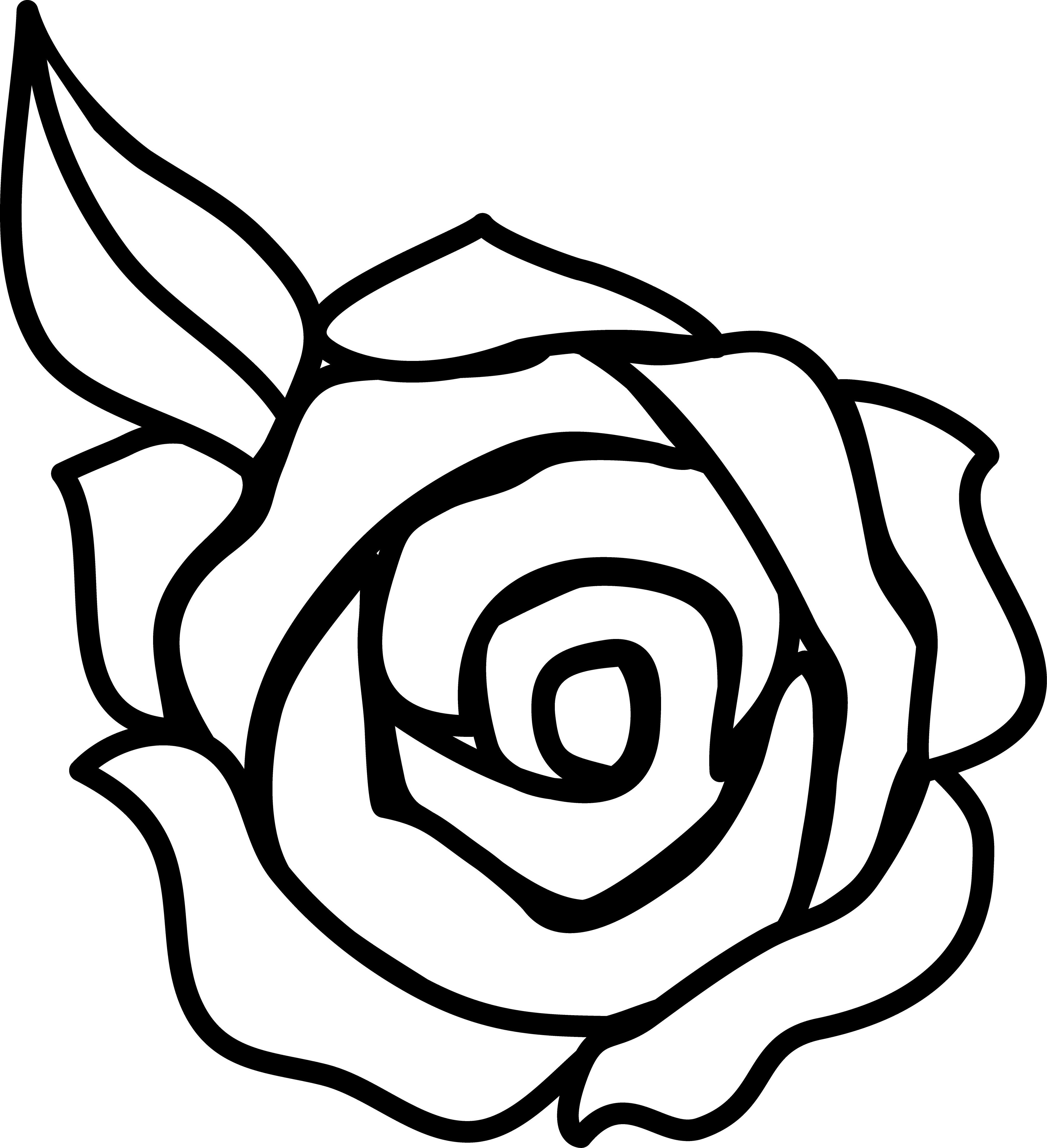 Black And White Drawings Of Roses - ClipArt Best