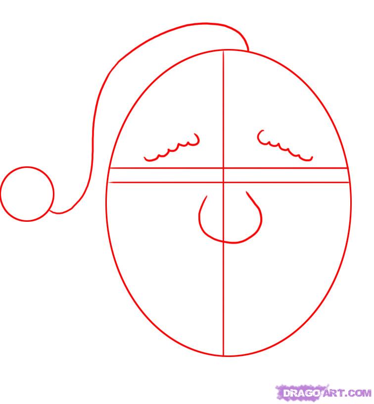 How to Draw a Santa Face, Step by Step, Christmas Stuff, Seasonal ...