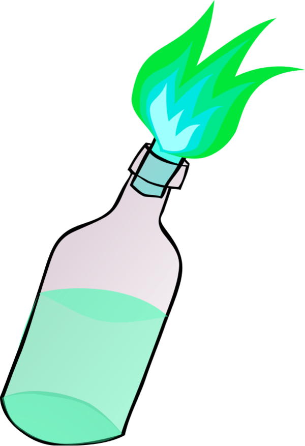 molotov cocktail - vector Clip Art