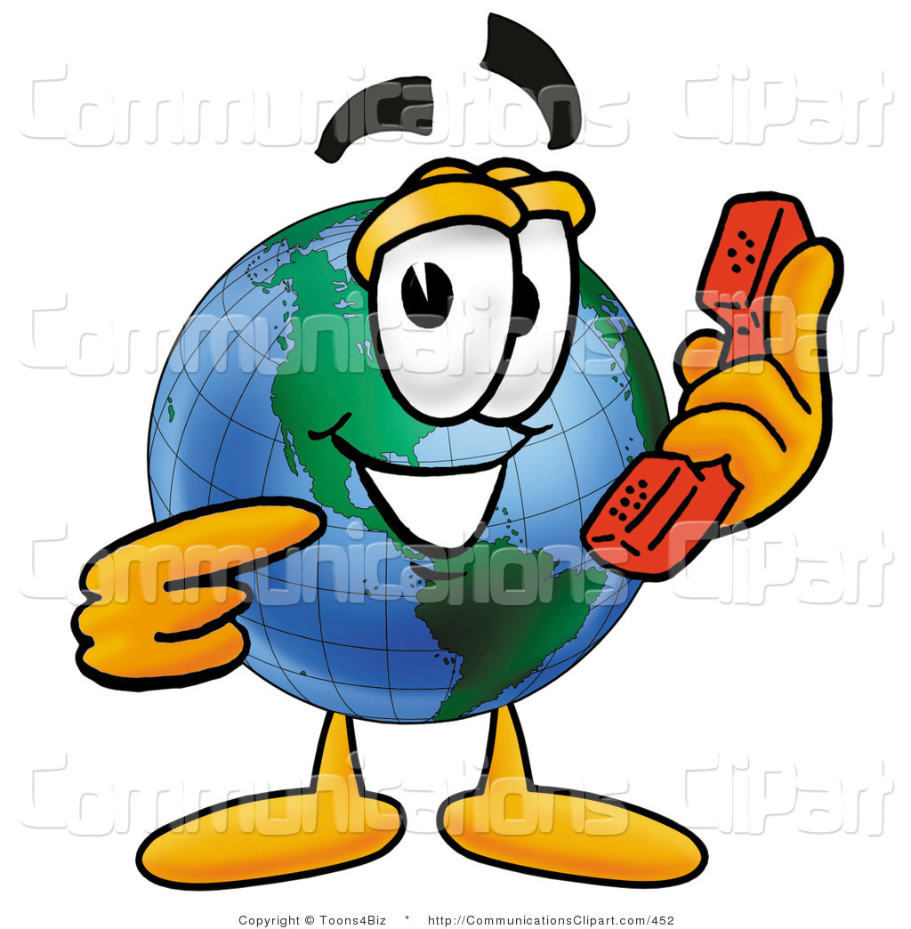 Communication Clipart of a World Earth Globe Mascot Cartoon ...