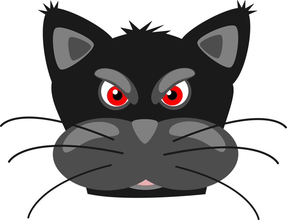 Free Stock Photos | Illustration of an angry black cat | # 10682 ...