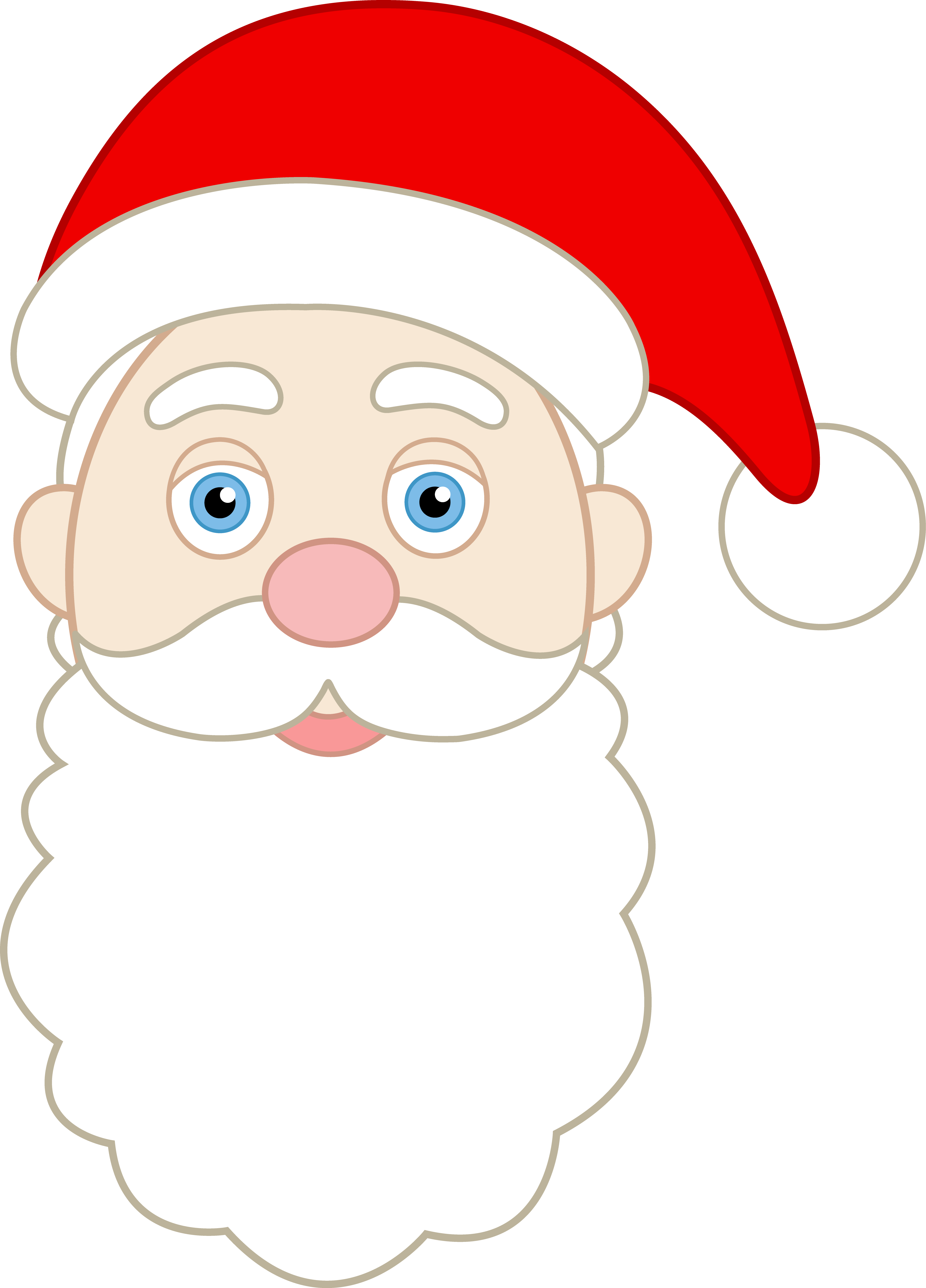 Face of Santa Claus - Free Clip Art