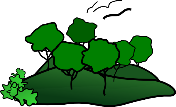 Landscape Mountain Trees clip art - vector clip art online ...