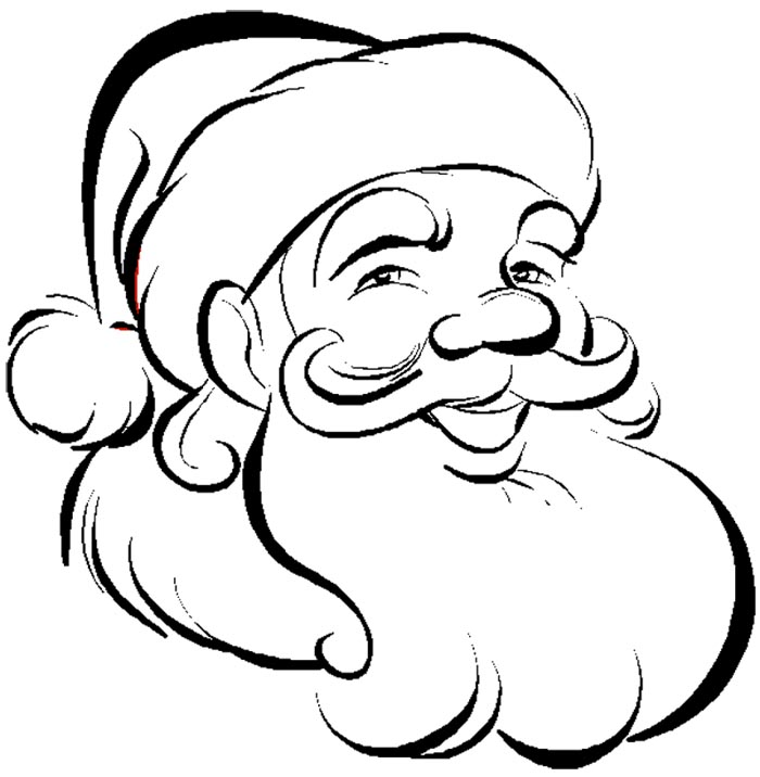 Face Santa Claus Coloring Page - Christmas Coloring Pages ...