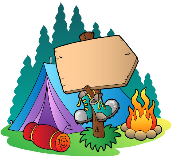 Camping cartoon -03 vector | Free Vectors, Free Design